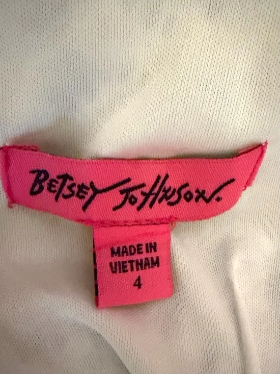 Beautiful Betsey Johnson Blue and White Eyelet Floral Midi Dress 4 NWT - Picture 3 of 6